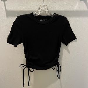 Cropped fitted shirt